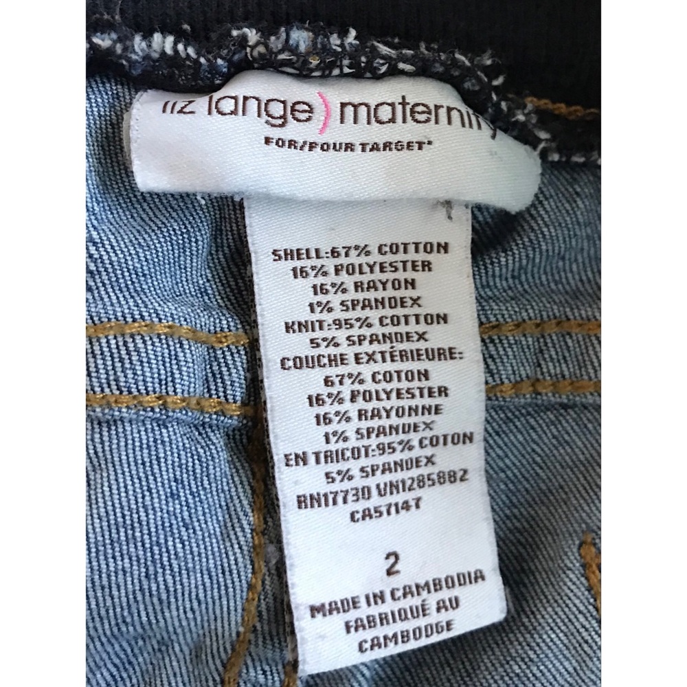 Liz Lange Maternity Jeans Size 2 Blue Denim Over-the-Belly Stretch - Picture 4 of 8